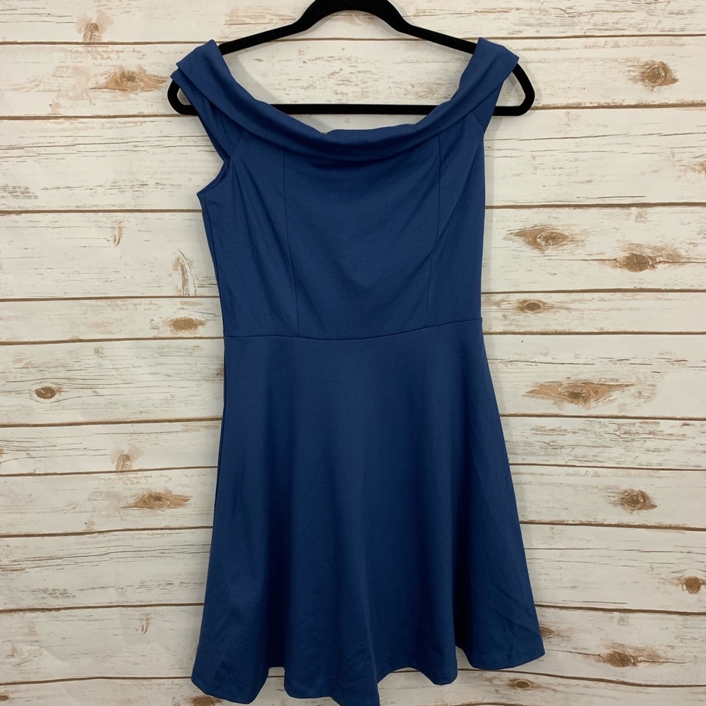 Lulu’s Blue Season of Fun Formal Skater Dress NWT - Picture 2 of 7